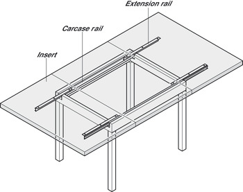 Ext BB Table Run Sgl 60kg 650mm Steel Glv - view 4