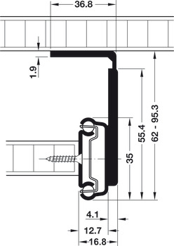 2109 FD Keyboard Run Sgl 30kg 450mm Bright Zinc Plated - view 5