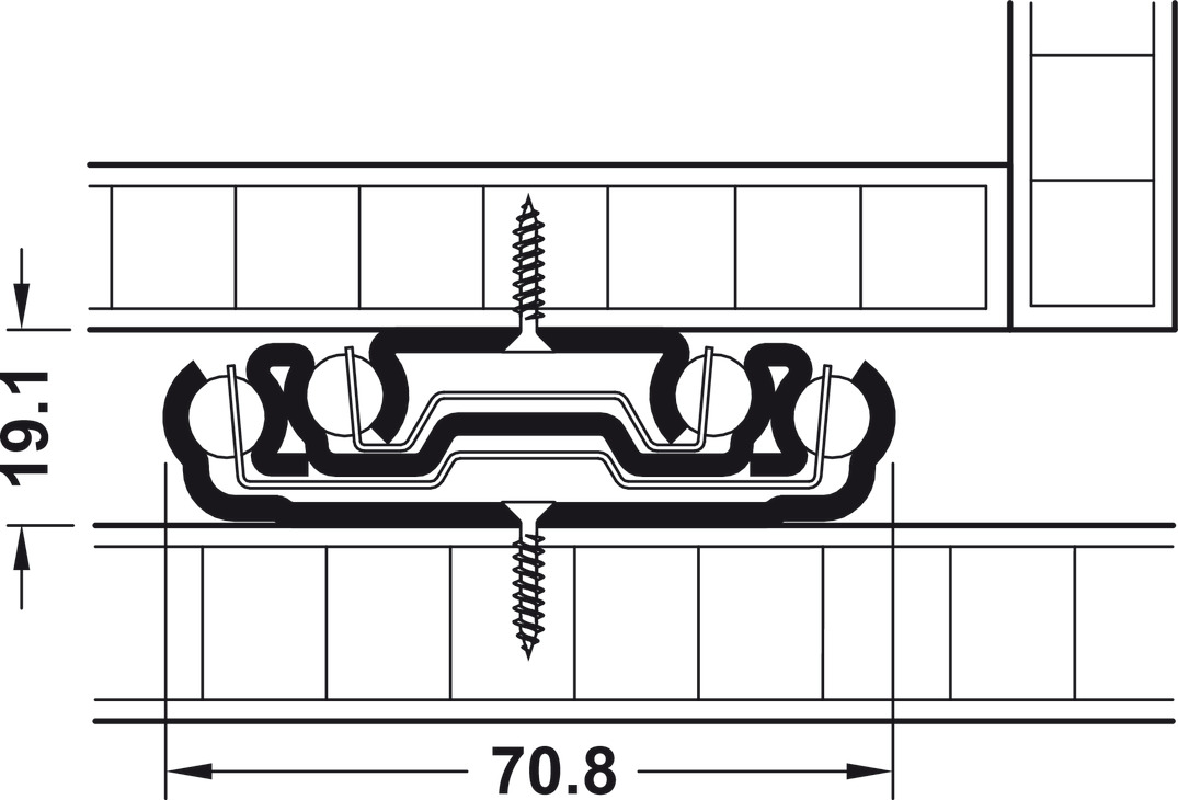 7957 BB Drawer Runner Full 160kg 915mm Steel Glv - view 10