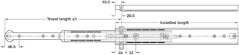 5343 InLock Drawer Runner Full 95kg 450mm SZP - view 2