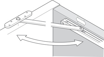 OH Door Holder Outward 90-150D Silver - view 2