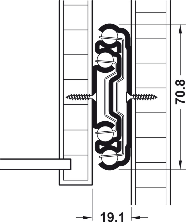 7957 BB Drawer Runner Full 160kg 915mm Steel Glv - view 9