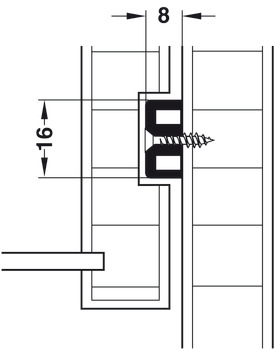 Guide Rail 17mm Groove 8x285mm Plastic Wht - view 2