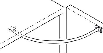 Flexible Flap Stay 200mm UH Plastic White - view 4
