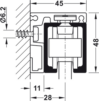 Hawa Junior 80 Side Fixing Profile 2.5m - view 2