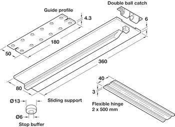 TKB Drop Leaf Table Fitting 20kg - view 5