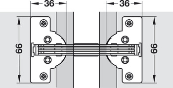 Mitred Flap Hinge 135D for 45D App - view 5