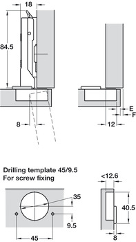 Tiomos 100D Fridge Dr Hinge Clk wo SC - view 3
