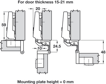 Nexis 270D Hinge ExAxle 35 Sld 15-21mm - view 2