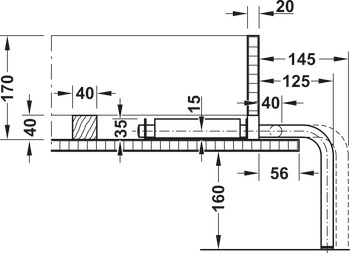 Bed Lift Folding Feet - view 4