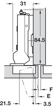 Tiomos 95D Hinge Clk HO SF w SC NP - view 2