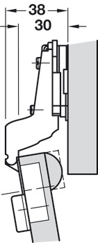 Nexis 100D Hinge Clk INS Sprung Hos - view 2