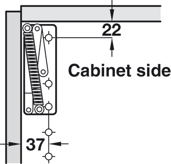Swing Up Flap 90D Hinges Spr Both 2x180N - view 2