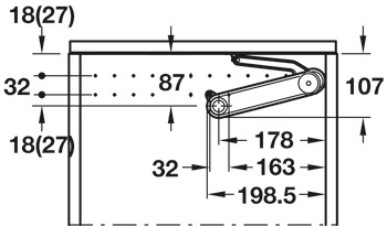 MaxiUp 3675 B.Box Lid Stay F Zinc Alloy NP Blu - view 5