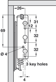 Swing Up Flap 75D Hinges Spr Both 2x180N - view 5