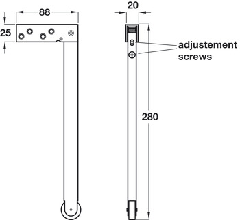 Door Co-ordinator Soffit Fix Pattern Brushed Stainless Steel - view 3