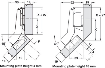 Nexis 95/45D Hinge Clk Sprung Hos - view 4