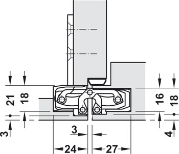 Tectus TE240 3D 180D Hinge MC (Fire Rated) - view 3