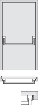Startec Sgl Panic Latch Silver PC - view 3