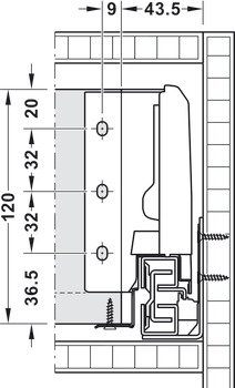 MXS Std Drawer Set Full 35kg 120/550mm Wht - view 4