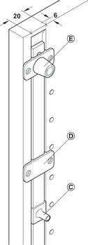 Open Bar Guide 38x20mm Steel Glv - view 3