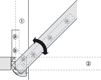 Pivot Hinge for Bureau 80mm Brass Polished - view 4