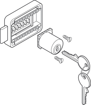 Rim Lock D22mm Adj 15-40mm ZNP Random - view 3