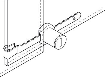 Symo3000 Gls Dr Cyl Lock w Rack MNP - view 3