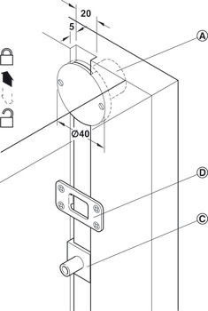 Symo3000 Cent Lockcase 22mm Zinc Alloy/Aluminium NP - view 3