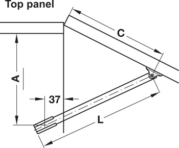 Lid Stay Arretop 200mm Steel NP - view 5