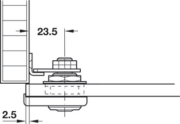 Glass Door Cyl Lever Lock B Diff PNP - view 5