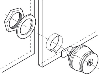 Cylinder Lock Push+Turn H1 - view 4