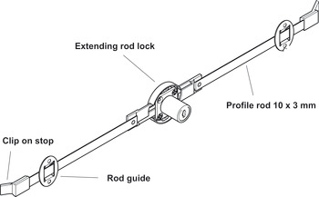Symo3000 Ext Rod Lockcase DR NP - view 4