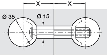 Worktop Connect Bolt D35x150mm SZP - view 3