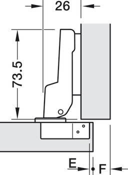 M310 110D Hinge Qck HO 45/9.5 w SC NP - view 4