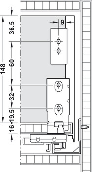 MX Slim A Drawer Sides 13/175/550mm Stone Grey - view 3