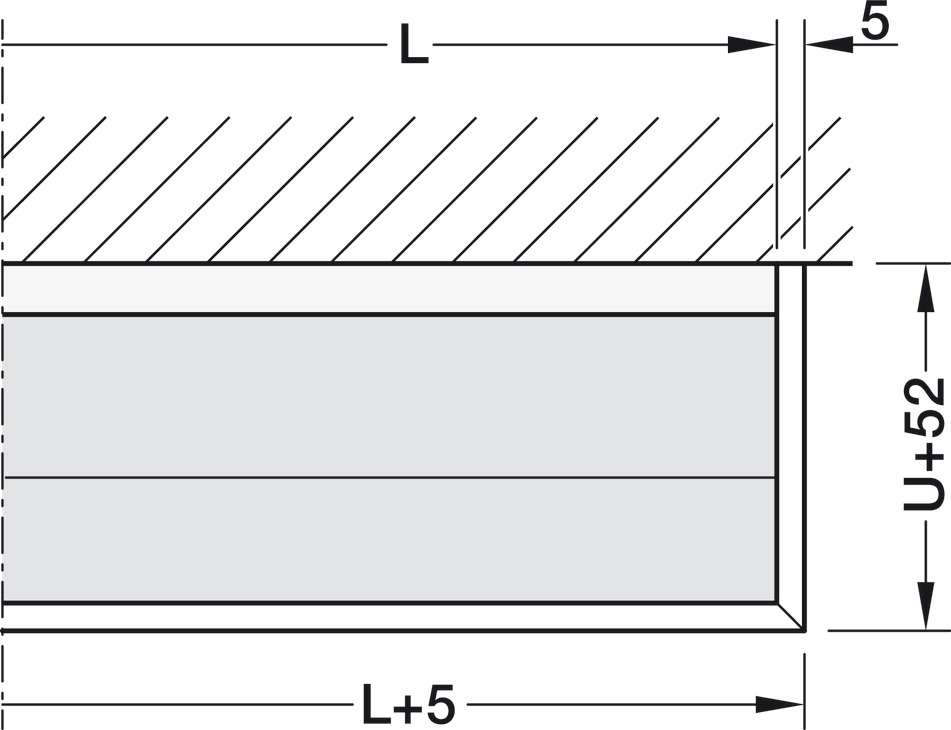Hawa Porta ClipOn Panel Anodised Silver Col 3.5m - view 3