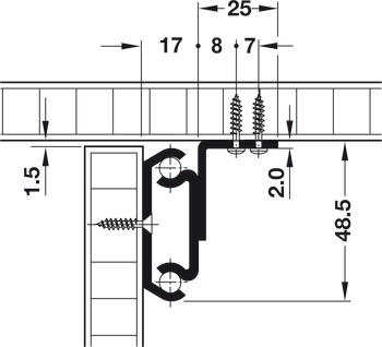 Ext BB Table Run Sgl 90kg 850mm Steel Glv - view 5