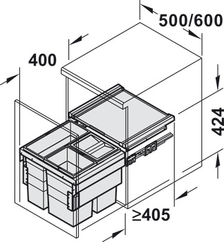 Hailo Cargo Synchro 600 Bin 28+2x13L - view 3