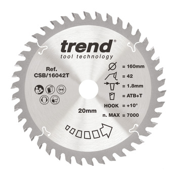 Trend Sawblade WD 42T 1.8K D160/20x1.2 000.00.500