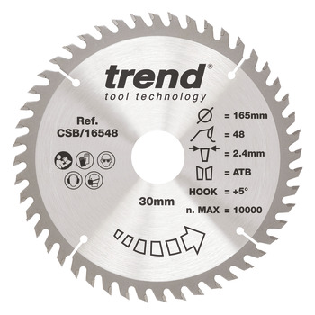 Trend Sawblade WD 48T 2.4K D165/30x1.5 000.00.509