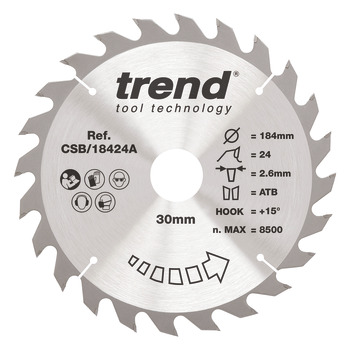 Trend Sawblade WD 24T 2.6K D184/30x1.7 000.00.518