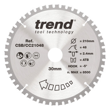 Trend Sawblade WDCC 48T 2.4K D210/30x1.8 000.00.542