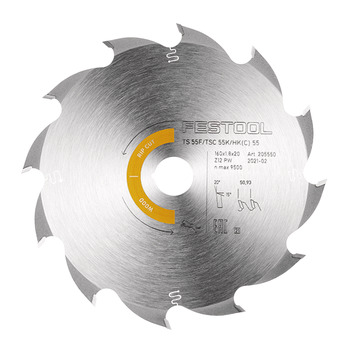 Festool Saw Blade D160mm Wood RipCutPW12 005.22.487