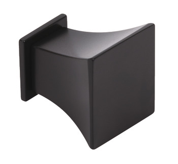 Augusta Knob+BP Zinc Alloy Matte Black 30x30mm