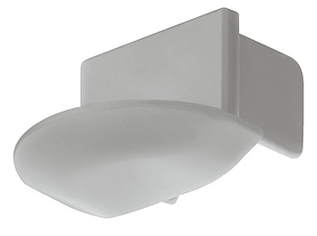 Loox5 1191 Profile Rectangle Endcaps Plastic Silver
