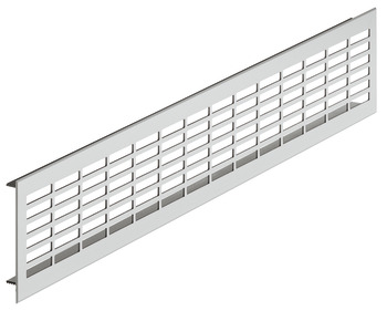 Ventilation Grille Rectangle 480x80mm Anodised M.Silver Fire Rated