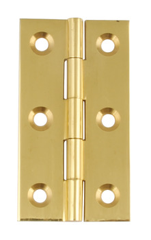 Butt Hinge Sqr 64x35mm Brs Polished Brass/Pin SSS