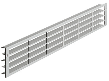 Ventilation Grille Rectangle 57x570mm Aluminium M.Silver Fire Rated