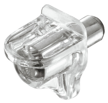 Shelf Support D5mm Plug Steel Glv/Plastic Trans